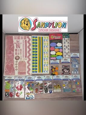 Lot of 15 Vintage SandyLion Stickers